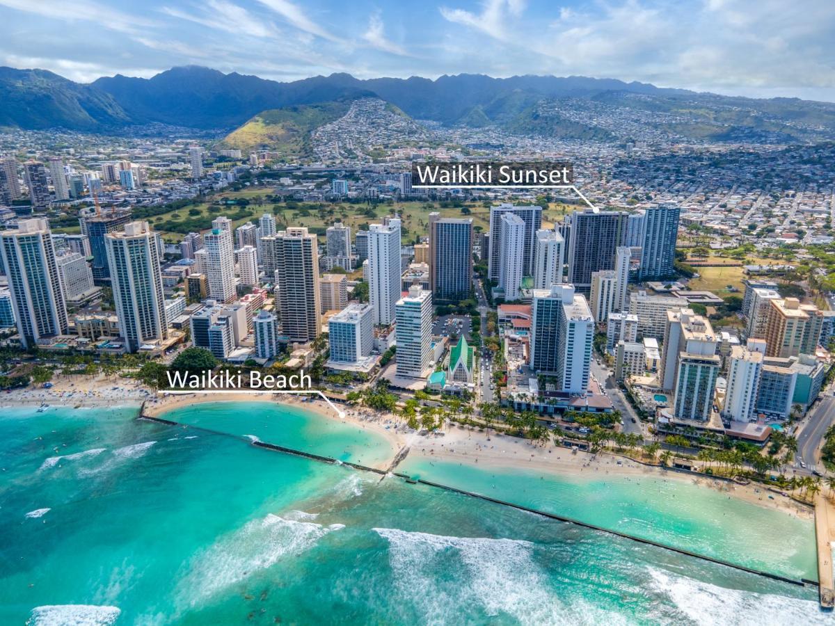 Midway Realty at Waikiki Sunset 16th Floor Apartment Honolulu Bagian luar foto
